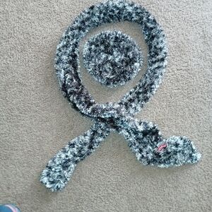 Merona Black and White Textured Scarf